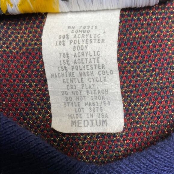 Silver Threads Vintage Made in USA Sweater M - Picture 4 of 5